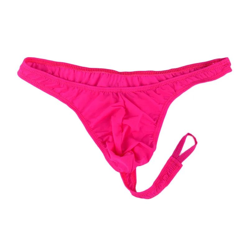 Men's Sexy Sissy Thong with U Convex Pouch G-String Briefs Underpants Gay Jockstrap Ring Penis Sexy Underwear