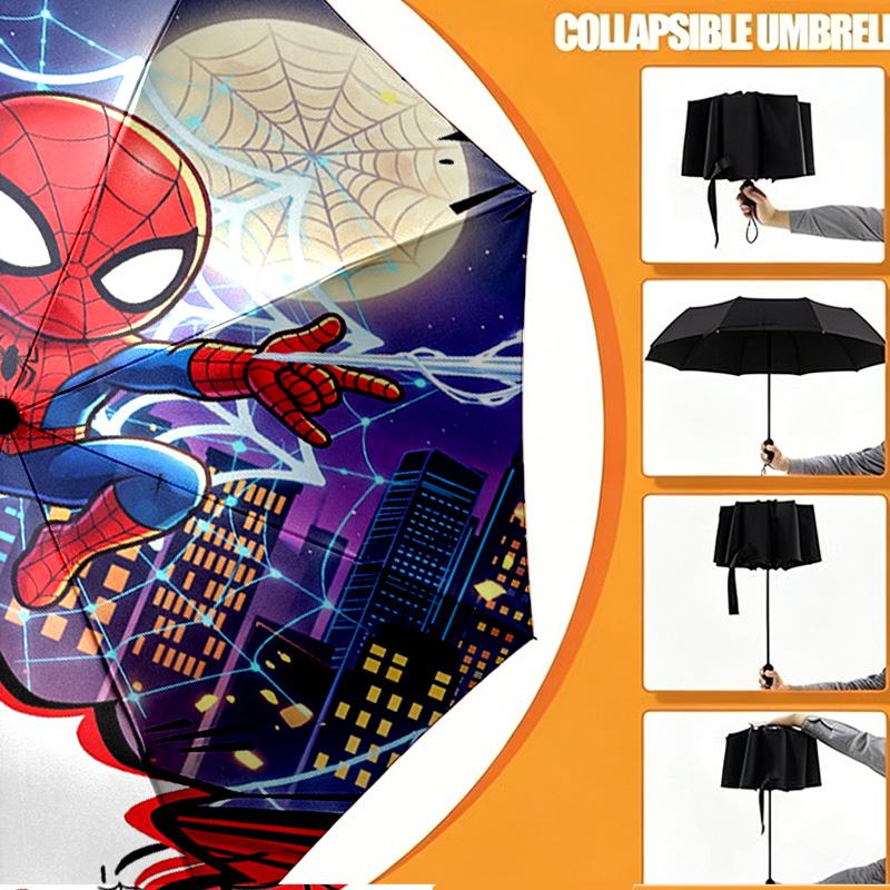SpiderMan Print Umbrella Automatic Opening/ Closing - Portable Foldable Design - Daily use for Travel/Outdoor - Gift for Birthday
