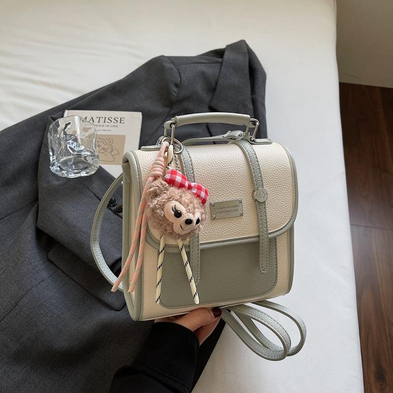 Schoolbag College style retro backpack bag women's 1011 spring new student portable small schoolbag commuter shoulder messenger bag