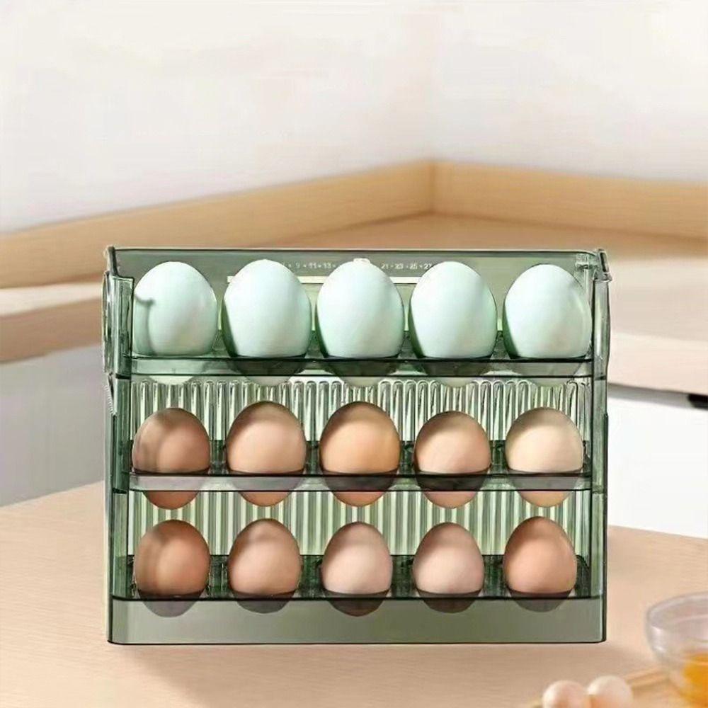 Překlápěcí tác na vejce 30 mřížka Lednička Úložný box na vejce Nový organizér na vejce do kuchyně