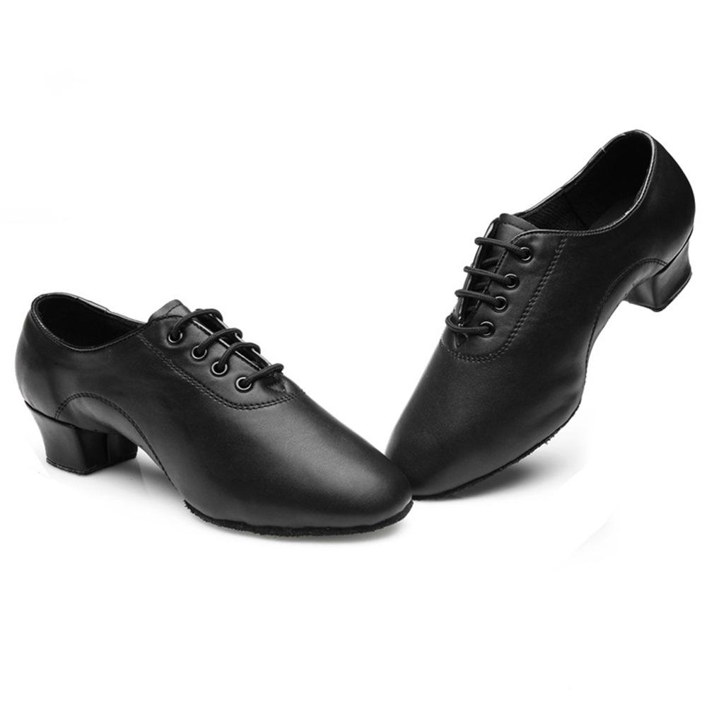Men's Black Modern Latin Ballroom Dance Shoes for Indoor Practice