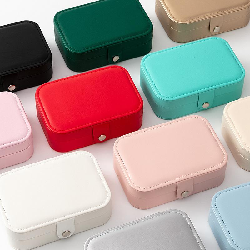 Jewelry storage box High-grade anti-oxidation stud earrings, necklace, jewelry ring grid desktop large-capacity display box