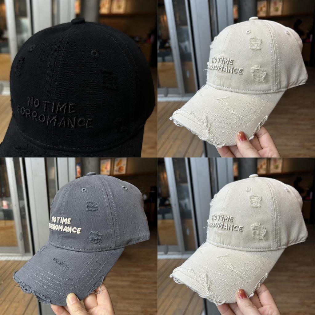 Embroidered Letter Baseball Cap For Women Adjustable Cotton Sun Protection Hat