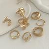 Ingemark 8Pcs/Set Vintage Metal Petal Flower Water Drop Open Rings for Women Trend 2025 Goth Geometric Ring Daily Jewelry Gift