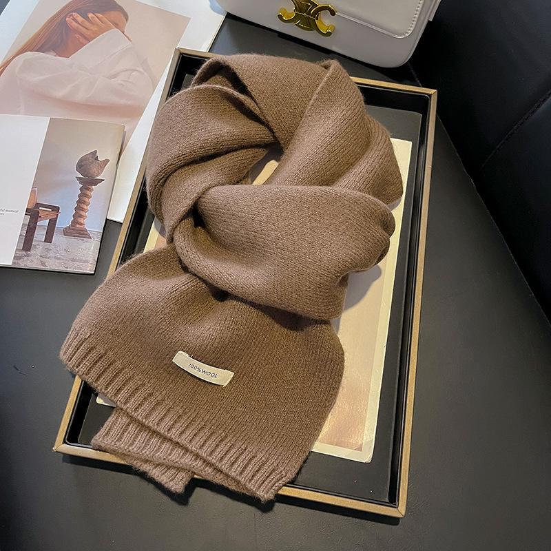 The New Autumn and Winter Cashmere Scarf Is A Versatile Korean Style Warm Knitted Woolen Scarf for Both Men and Women