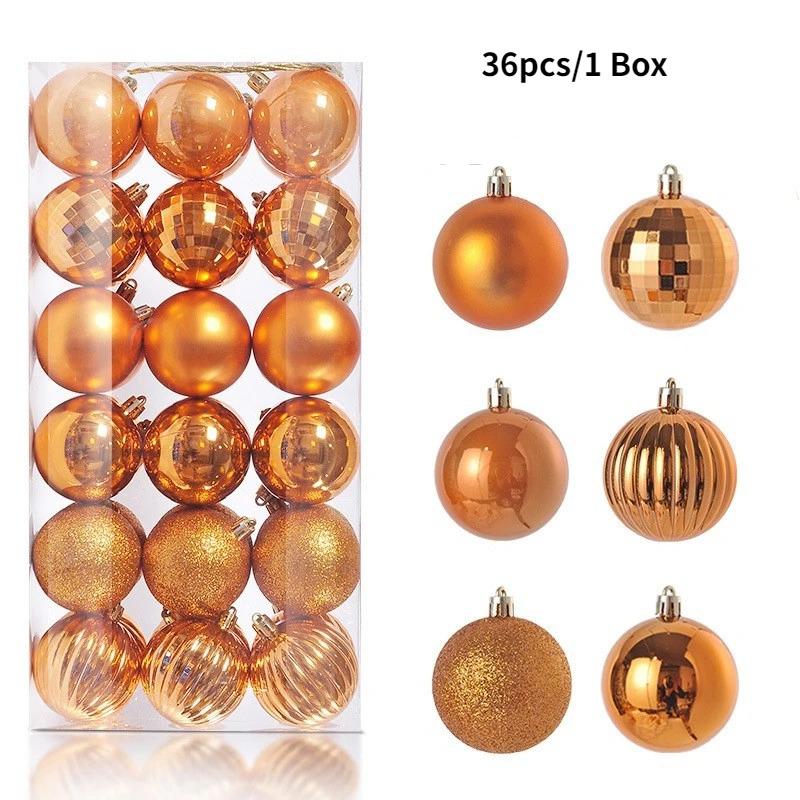 4CM Christmas Decoration Christmas Balls Hanging Xmas Tree Pendant for Home Party Decor 2025 New Year Navidad Gifts Ornaments