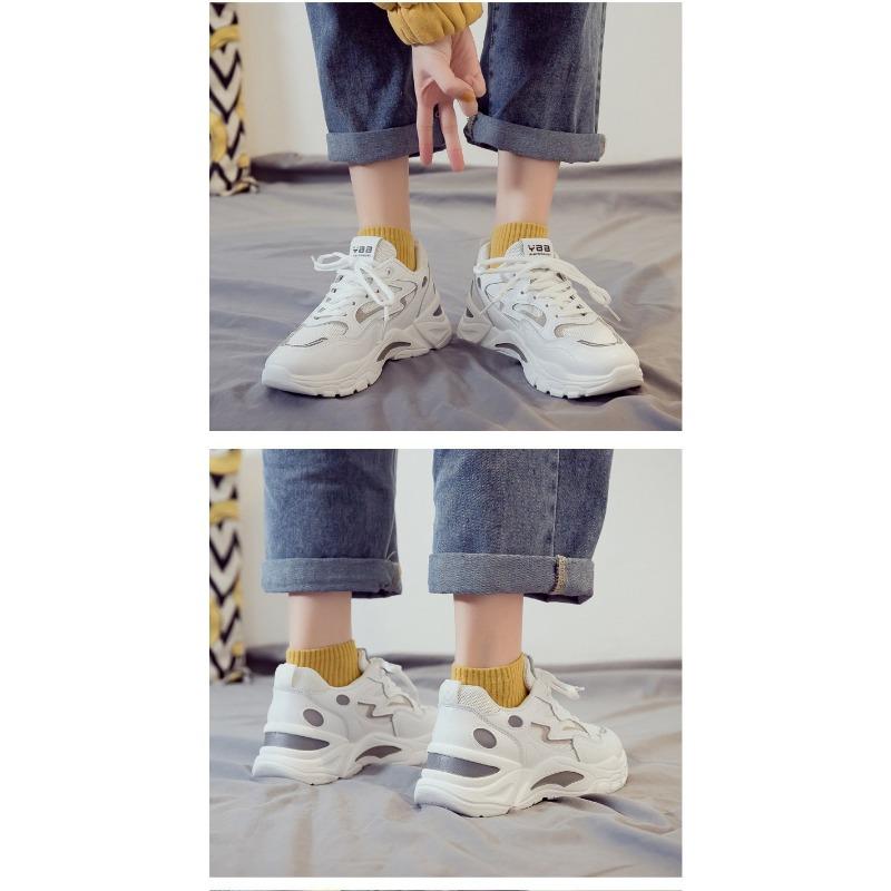 Damen Freizeitschuhe, Dicksohlige Dünne Mesh-Schuhe, Atmungsaktive Sportschuhe