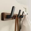 Walnut Coat Rack Solid Wood Hooks Key Bag Extended Storage Hanger for Entrance Door Hallway Wall Decor Furniture clothing rack
