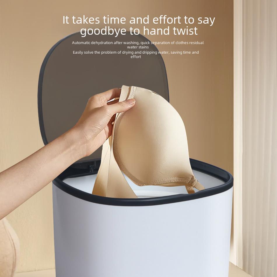 Nešiojama išmani mini turbininė skalbimo mašina apatiniams, kelnaitėms ir kojinėms su ozono valymu