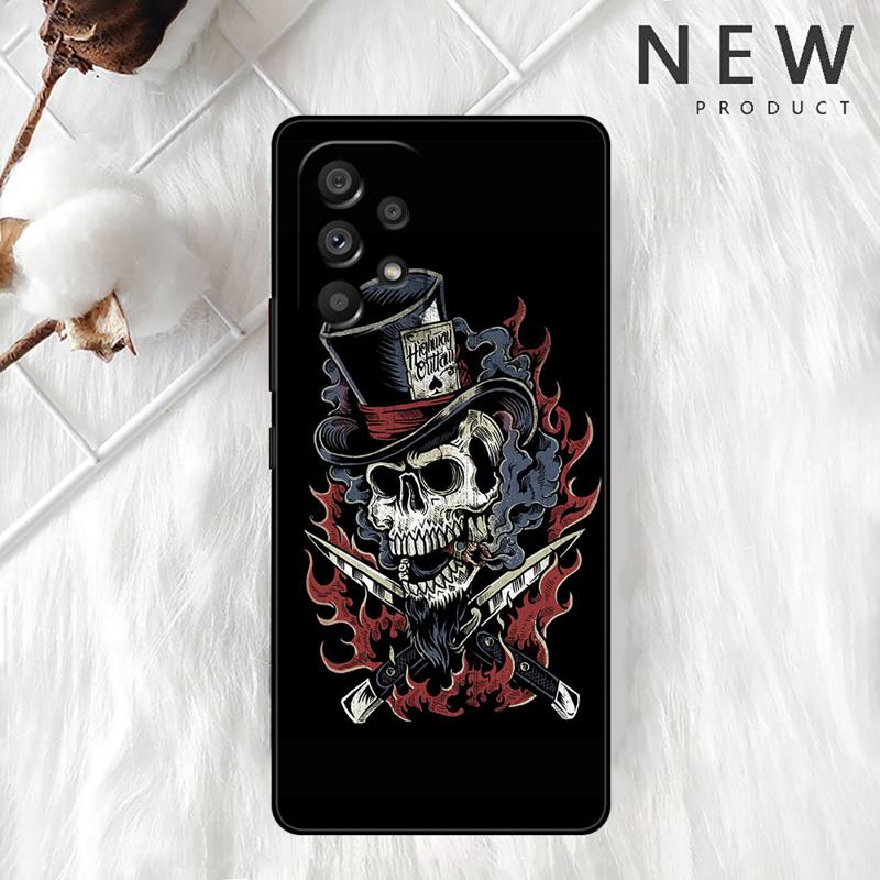 Grim Reaper Skull Skelet Case For Samsung Galaxy A54 A52 A14 5G A53 A12 A13 A71 A23 A34 A33 A21s Phone Cover
