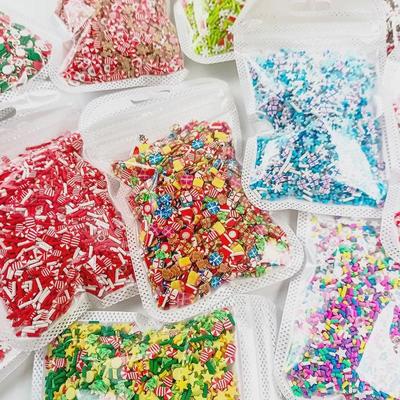 5MM Christmas-Themed Clay Nail Art Slices - 50g Mix for DIY Holiday Jewelry