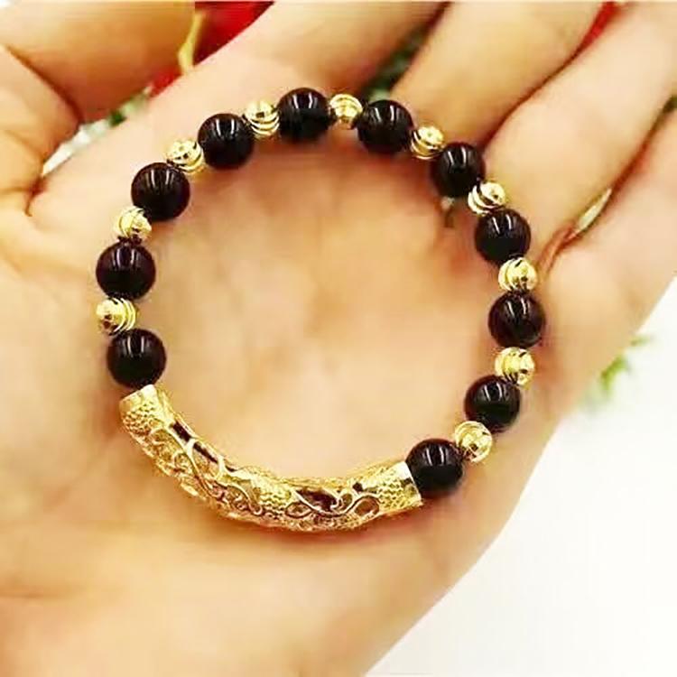 Agate Ladies Bracelet With Watermelon Rice Shaped Bead Elbow Sweet Bracelet Peach Blossom Luck Bracelet All Match Jewelry