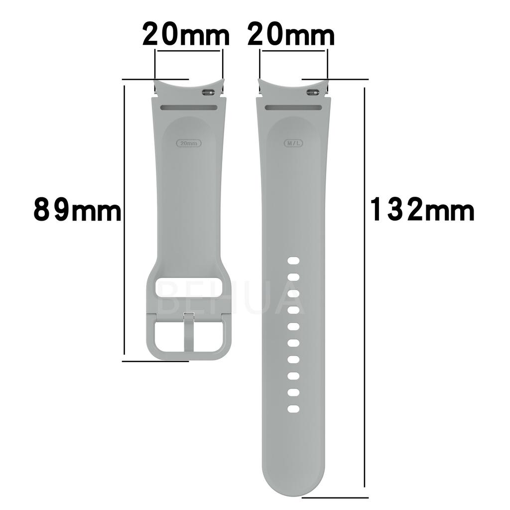 20mm Watchstrap Band For Samsung Galaxy Watch 6 5 4 40mm 44mm classic 47mm 43mm Strap Bracelet Silicone Wristband Plastic buckle