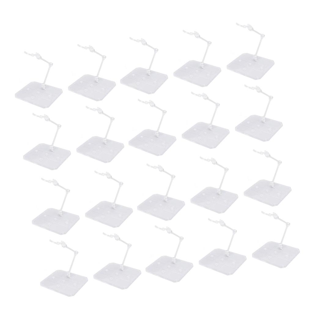 20 Sets Action Figure Stand Acrylic Stable Action Figure Display Holder for 6inch Dolls