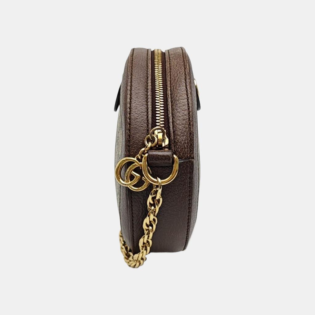 [Pre-Owned] Gucci Ophidia GG Mini Round Bag 'Beige' - Very Good #16OF7P3