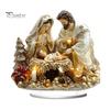 Double Sided Acrylic Ornaments Christmas Theme 2D Ornament, Double-sided Holiday Decoration, Festive Room Decor Stable Base Religious Ornament