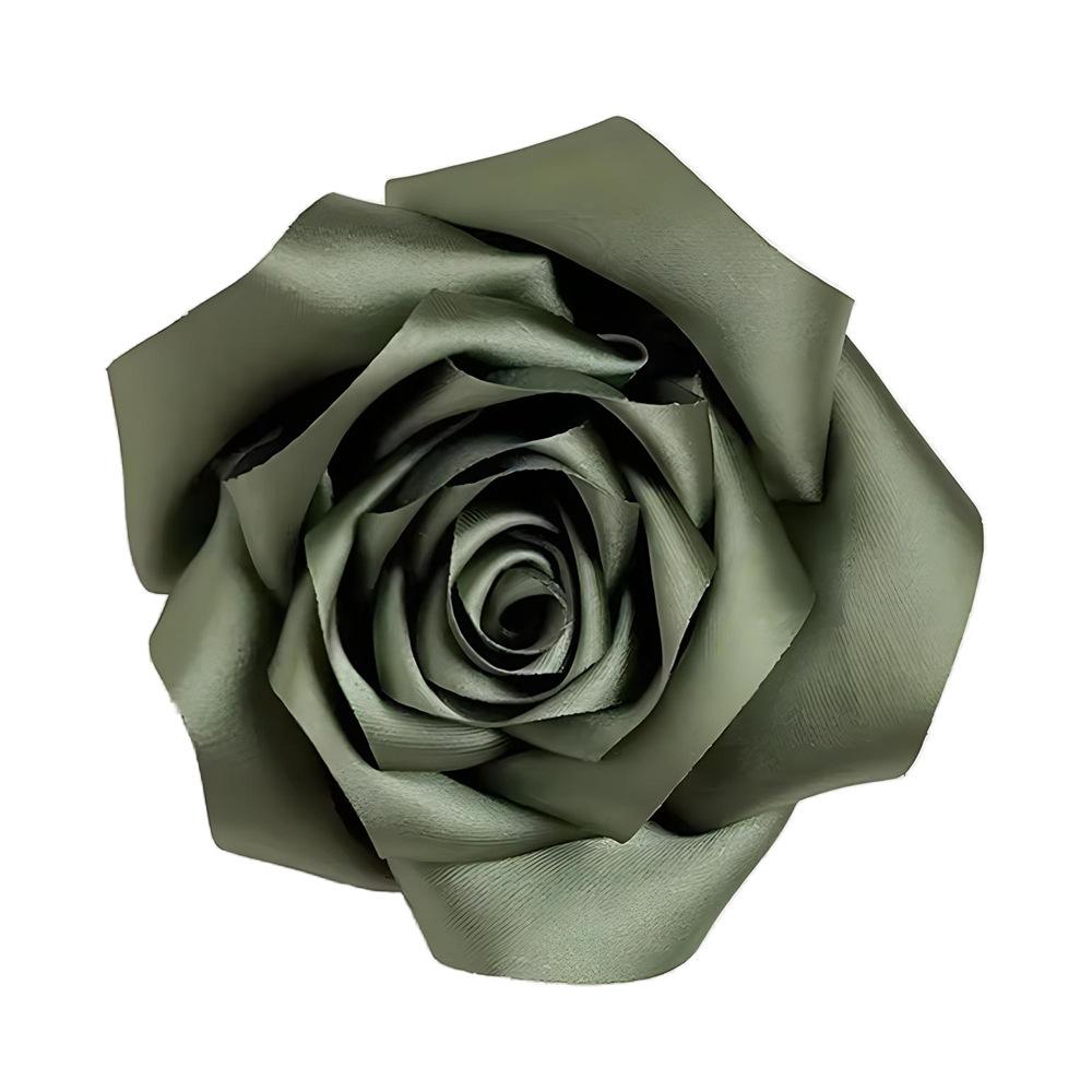 French Large Rose Brooch, A Feminine Handcrafted Fabric Brooch with A High-end Design Sense