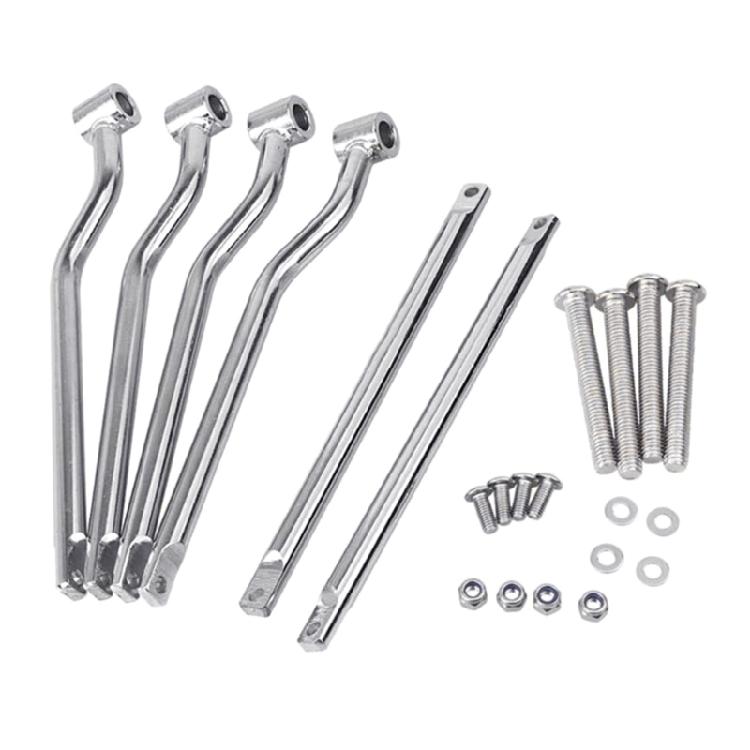 Motorcycle Universal Black Chrome Saddlebag Saddle Bag Support Bars MountBracket 1