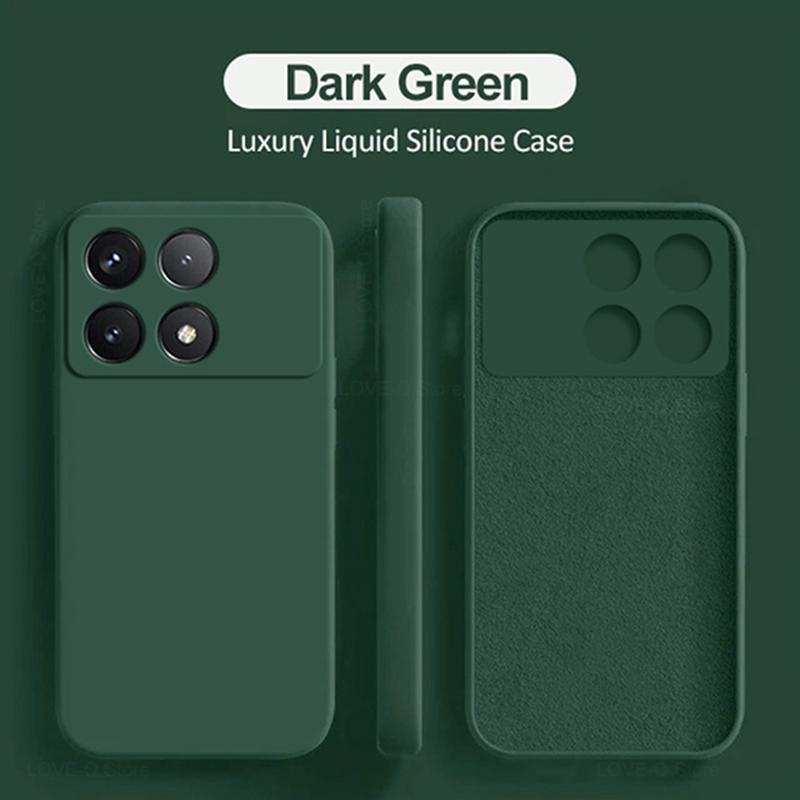 For Poco X6 Pro Case Shockproof Liquid Silicone Soft TPU Phone Cases for Xiaomi Poco X6 Pro 5G Poco X 6 X6Pro PocoX6 Pro Back Cover