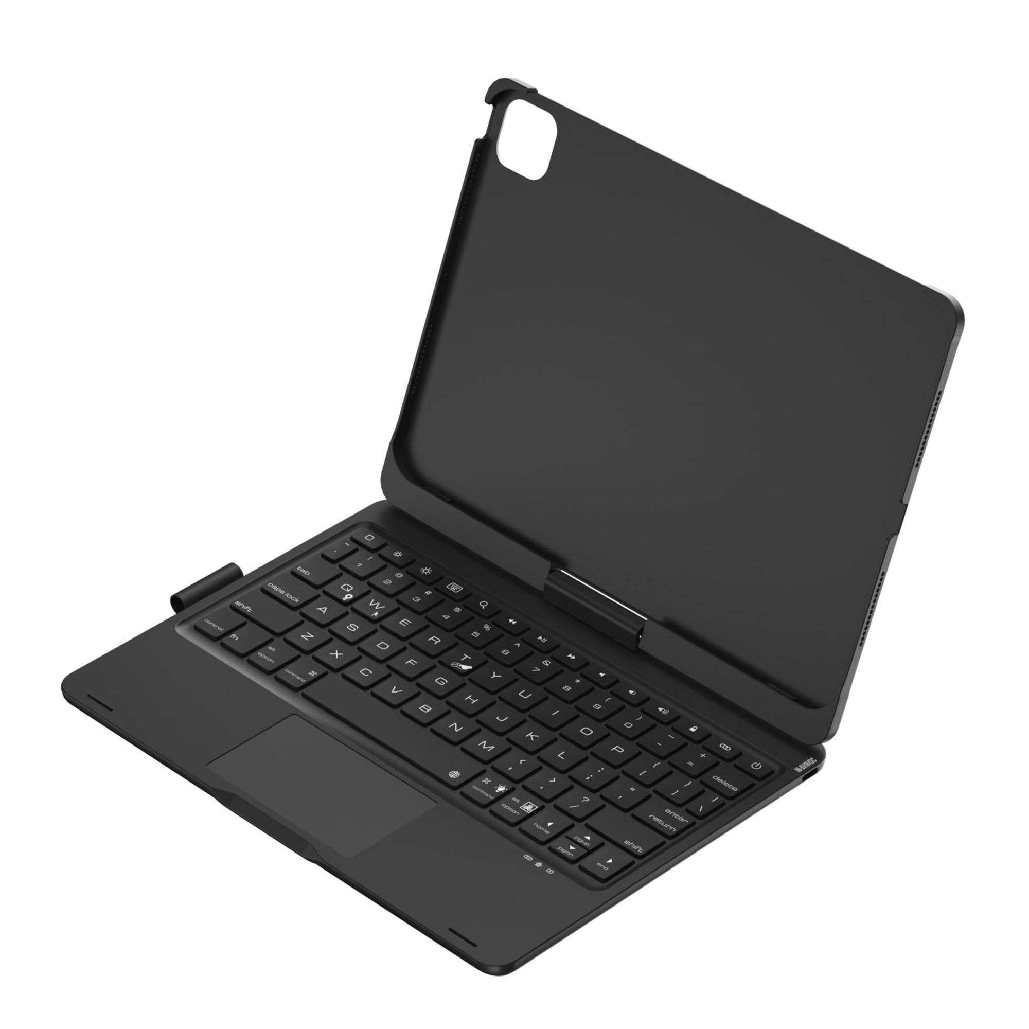 

For iPad (2025)/10.9 (2022) Trackpad Backlight Keyboard with Tablet Case Black