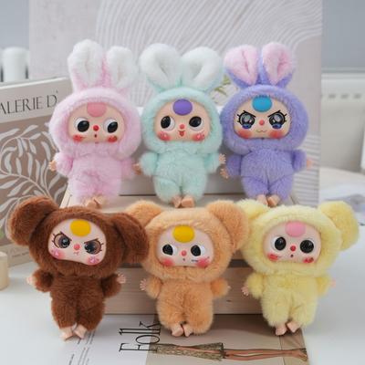 Boneca de Vinil de Desenho Animado Animal Coelhinho Brinquedo de Pelúcia Pingente Fofo Presente Infantil