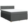 VidaXL Sommier à lattes de lit avec matelas Gris foncé 140x200cm Tissu 3287487