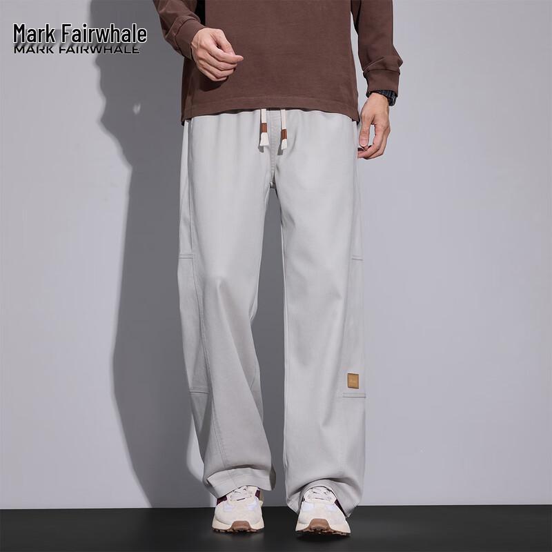 Mark Fairwhale Herren Amerikanischer Stil Lockerer Schnitt Gerades Bein Fall Lässige Hose