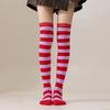 Striped Thigh High Socks Women Colorful Over-the-Knee Socks Retro Stretchy Thigh Highs for Girls Cosplay Lolita Costume