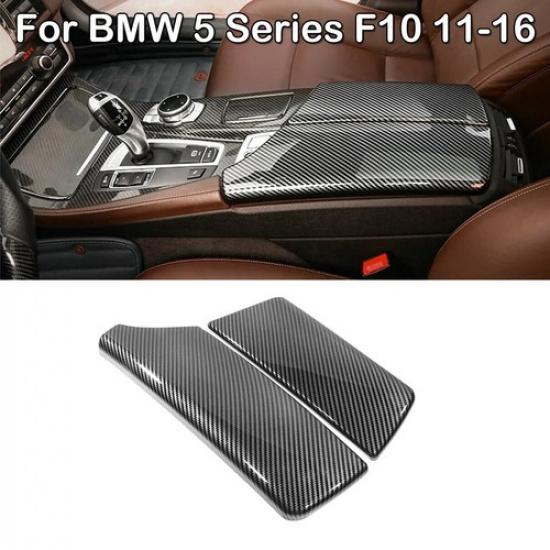 

For BMW 5 Series F10 11-16 Carbon Fiber Color Armrest Box Console Box Cover Trim