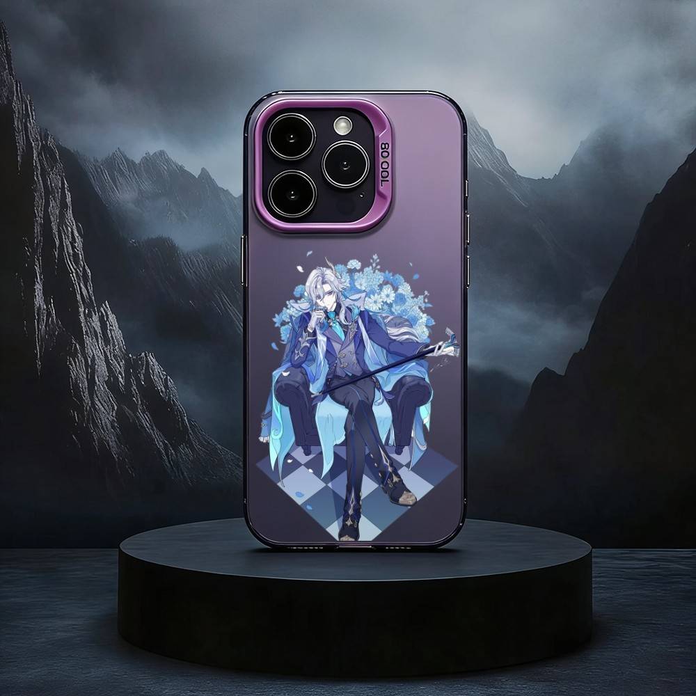 

Neuvillette Genshin Impact Black Candy silver phone case Phone Case For iPhone17,16,15,14,13,12,11 Plus,Pro Max iPhone15promax