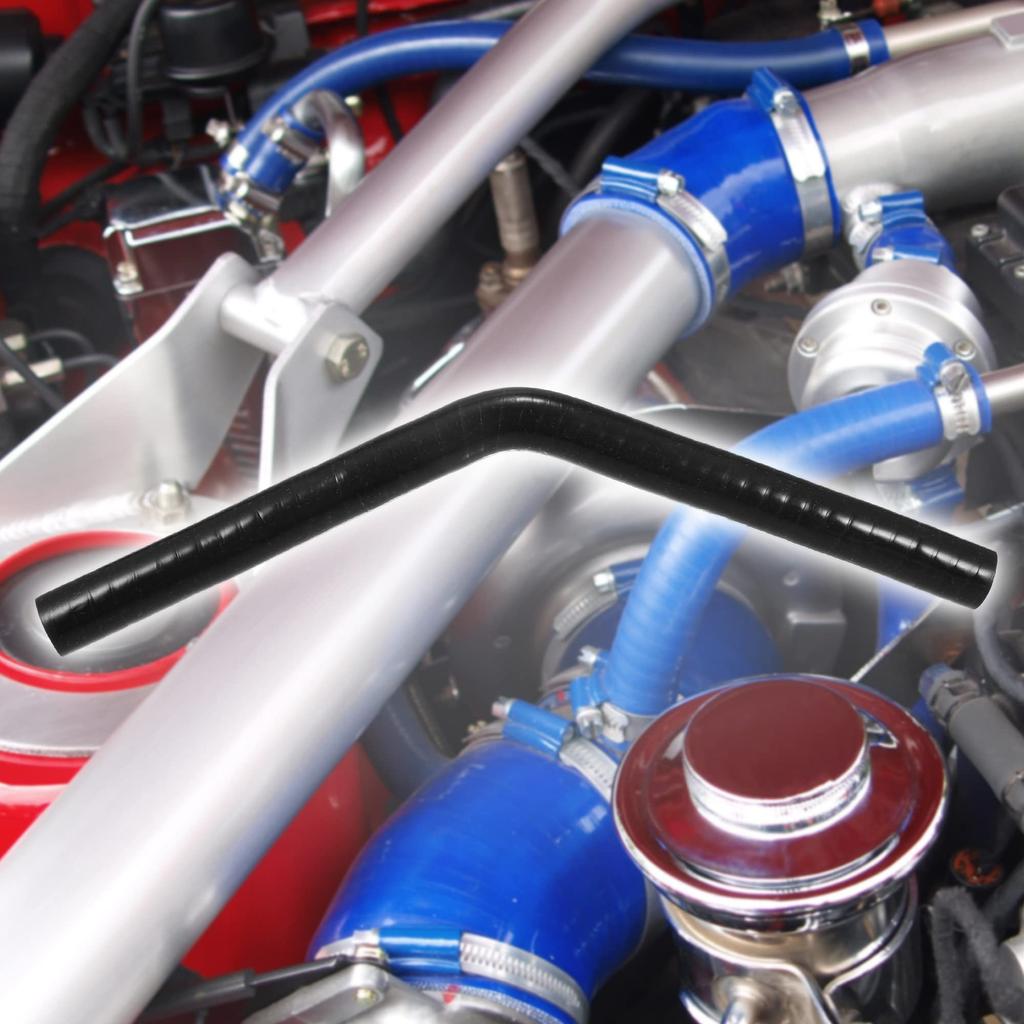 X AUTOHAUX Silicone Hose Reducer Hose Pipe Bend Turbo Intercooler 9.5mm Inner Diameter 45 Degree Elbow Silicone Black