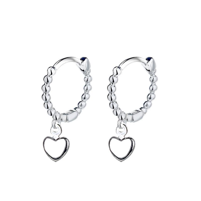 

Temperament Peach Heart Shape Small Earrings Ear Buckles Fairy Style Versatile Love Studs Cute And Sweet