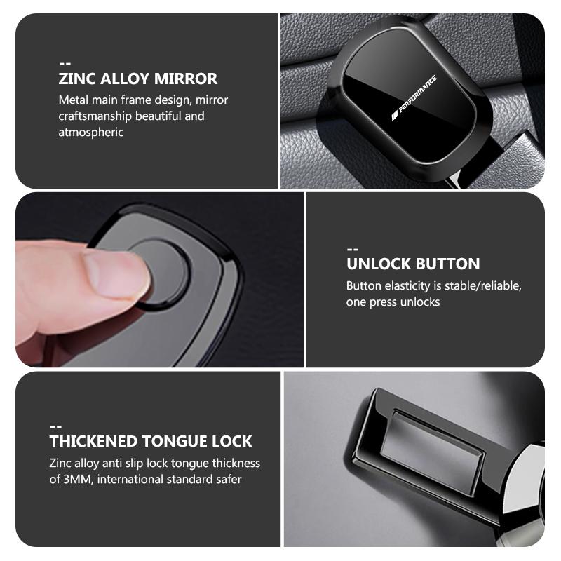 For BMW Car Seat Belt Plug Mirror Metal Safety Belt Extend Lock Buckle Accessory E90 E60 E46 E39 F30 F10 E87 X3 X4 X5 X1 G30 G20