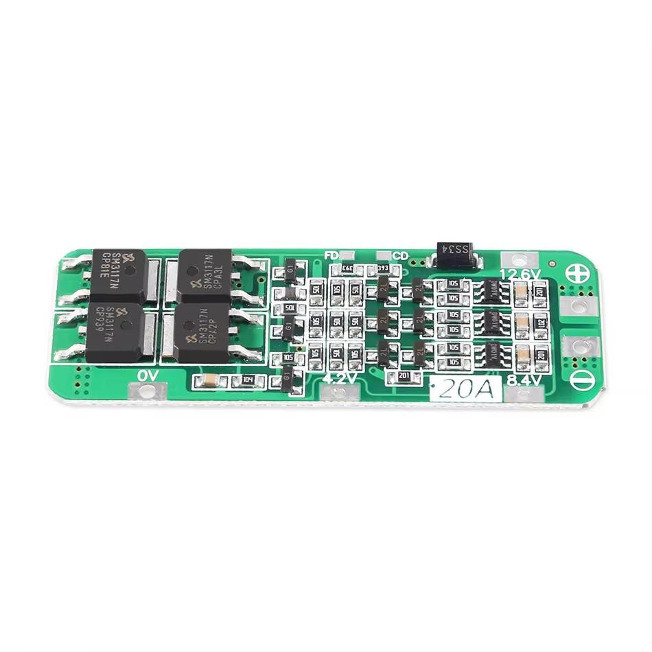 3S 20A Li-Ionen Lithium Batterie 18650 Ladegerät Schutzplatine PCB BMS 12.6V Zelllade-Schutzmodul AUTO Recovery DIY Kit