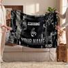 Scorpions Flannel Blanket, Custom Name Text Personalized Soft Throw Blanket Home Decor Gift