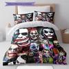 Joker Clown Pattern Bedding Quilt Set Quilt Cover Pillowcase Home Decoration Gift (1 * Duvet Cover + 2 * Pillowcase, Without Core)