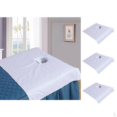 3pcs Hotel Spa Massage Table Bed Sheet Cover with Breath Hole Sectional 50x80cm Machine Hands