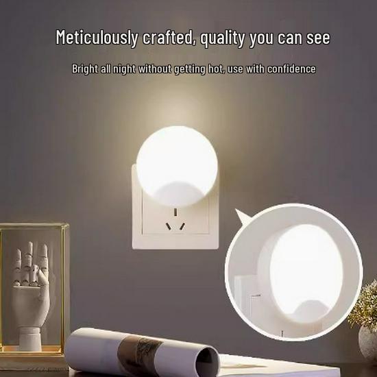 Automatic Night Light: Smart Plug-In Lamp with Motion Sensor, Dims At Dawn for Bedrooms