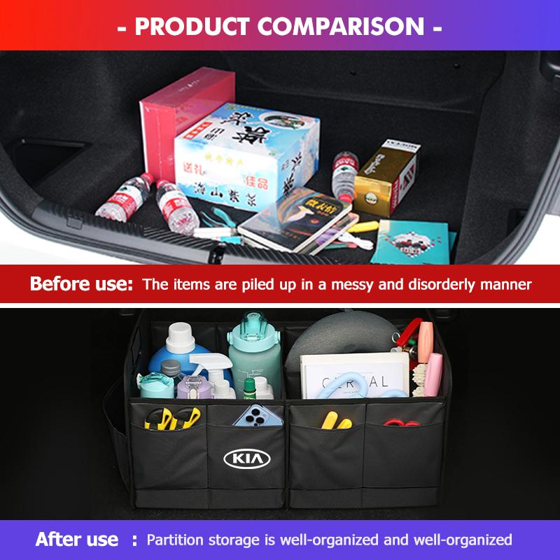 Oxford Cloth Car Trunk Organizer Box Foldable Storage Bag For KIA Rio K5 K2 Sportage Ceed Sorento Picanto Stinger Soul