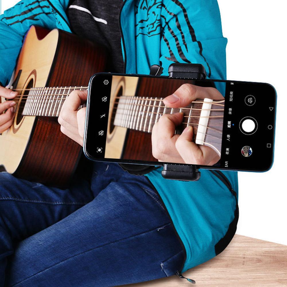 Mobile Phone Holder Stand Adjustable Angle Cell Phone Stand Clamp Guitar Head Phone Mount Musical Instrument Accessories