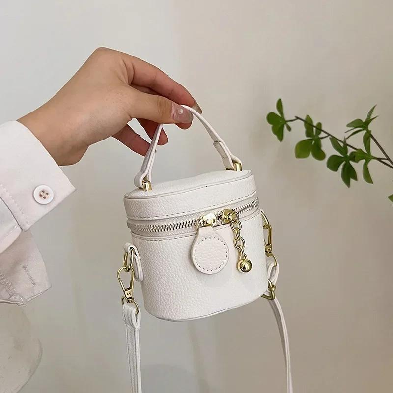 New fashion multicolor mini bucket bag portable summer Korean shoulder unique fashion lipstick crossbody bags