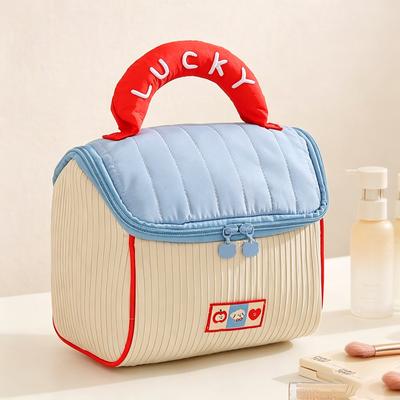 Large Capacity House Shaped Cosmetic Bag Portable Handheld Storage Bag