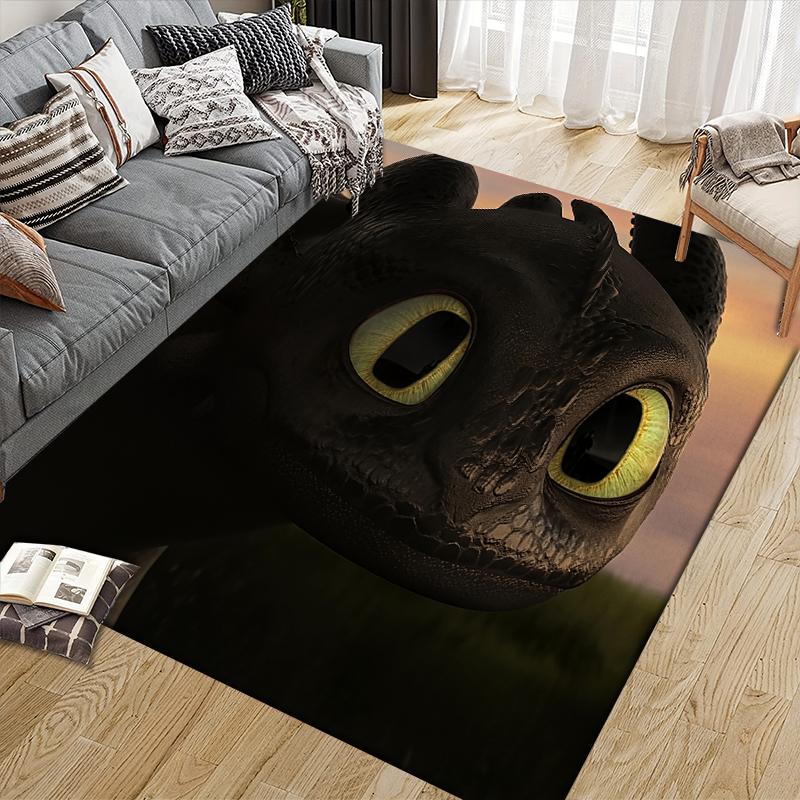 How to Train Your Dragon Square Area Rug, Non-Slip Floor Mat for Home Decor, Perfect Gift for Fans.chl