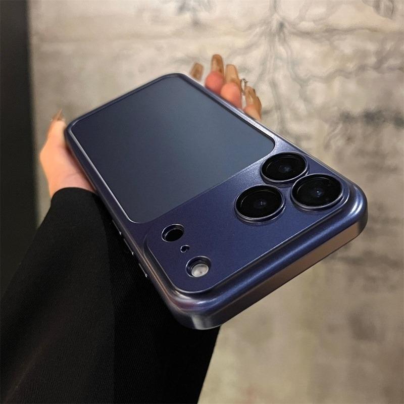 Hard PC Hollow-out Frame Case for For Iphone 16 17 Pro Max Matte Camera Film Protector Ultra Slim Border Shockproof Cover