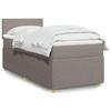 VidaXL Slatted Bed Base with Mattress Taupe 80x200 Cm Fabric 3287280
