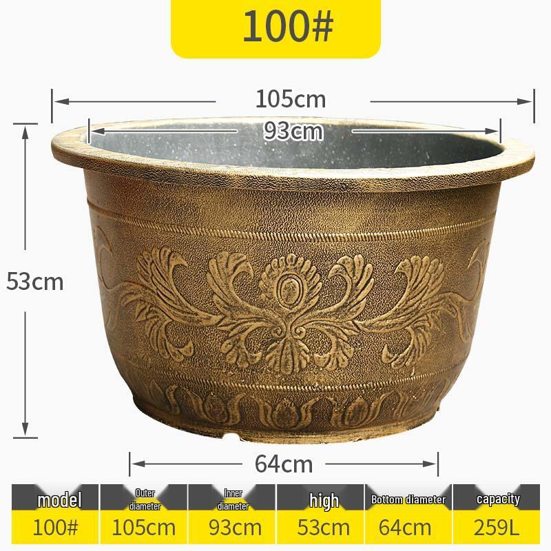 Extra Large Outdoor Plastic Flower Pot for Trees, Water Lilies, or Lotus Flowers