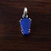 Lapis Lazuli Pendant, 925 Sterling Silver, Handmade Blue Coffin Cut Gemstone