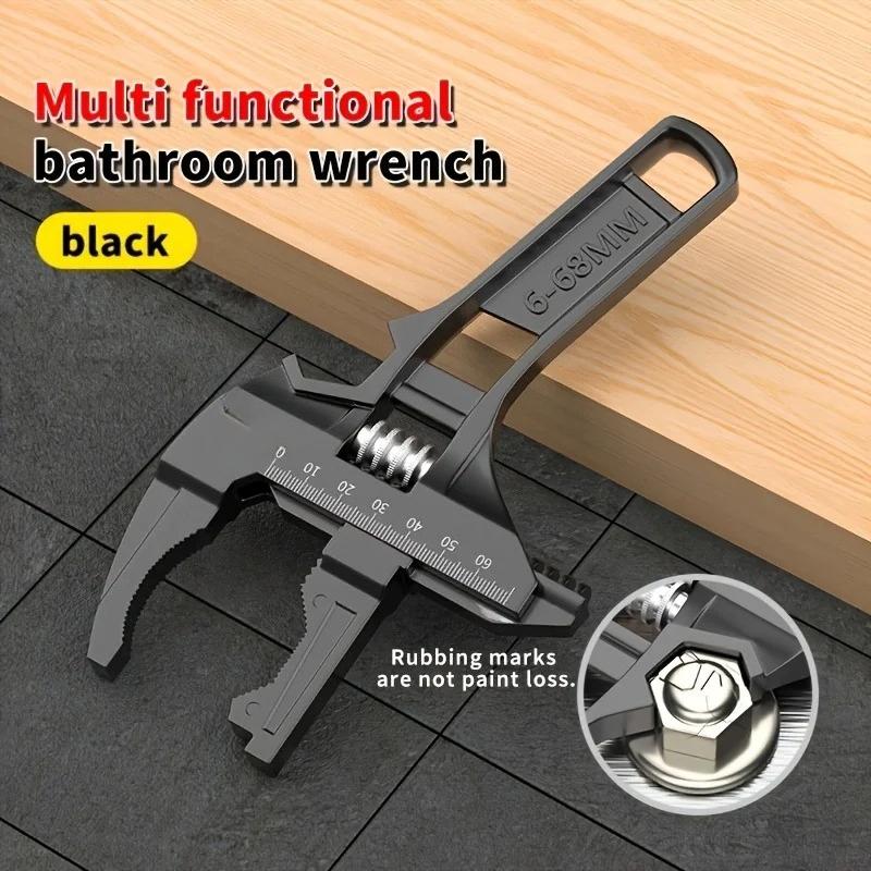 

Multi-Function Adjustable Wrench -Large Jaw Opening Spanner for Bathroom/Industrial Maintenance, Manual Tool with Non-Slip Grip