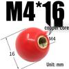 Bakelite Handle Plastic Round Ball Lever with Red Copper Core and Black Iron Core, M4-M16