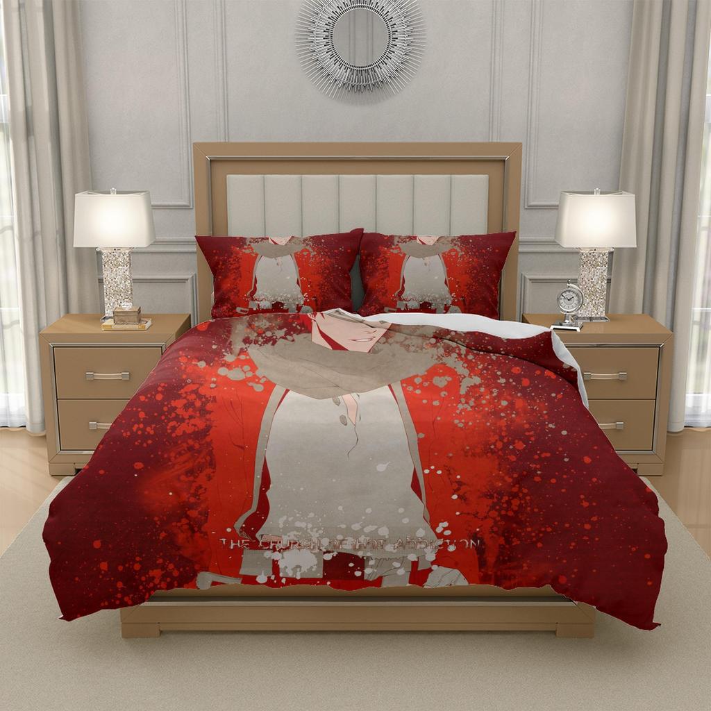L-L D-Death N-Note Anime Bedding Set Duvet Cover Polyester Boys Girls Bedroom DE 135x200 155x220 200x200, US UK EU AU Sizes
